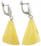 Сережки бурштинові в фігурному кріпленні